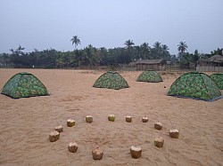 Camping à la plage